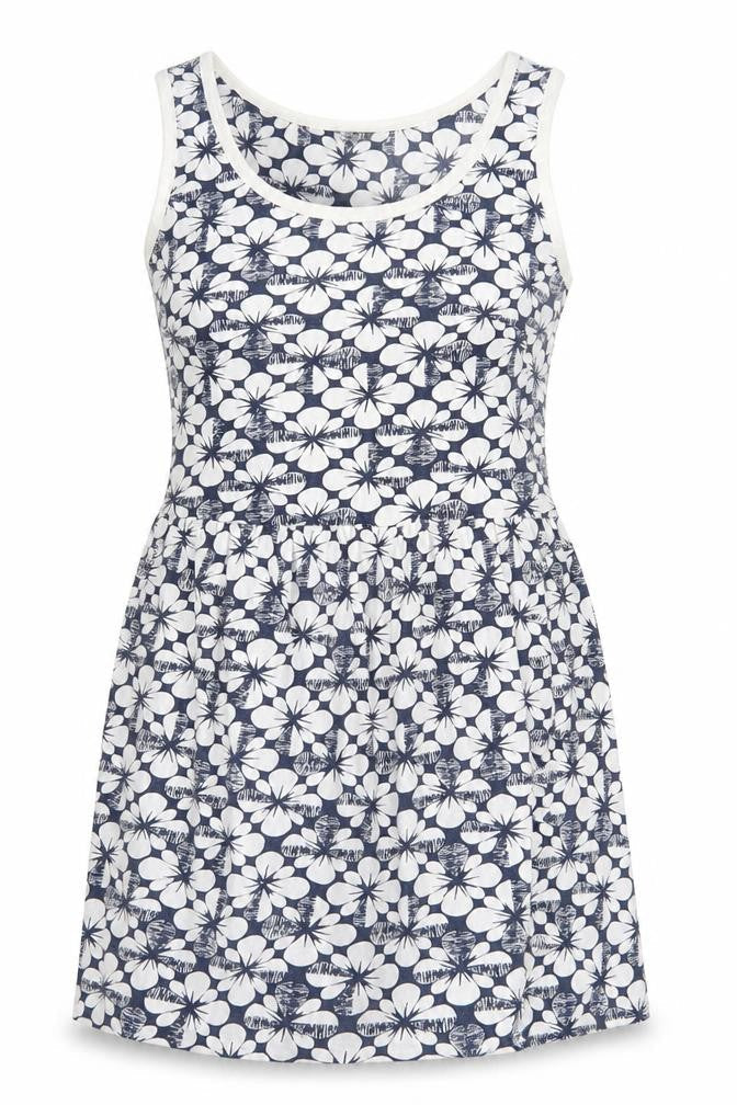 South Womens White Geometric 100% Cotton A-Line Size 10 Scoop Neck Pullover