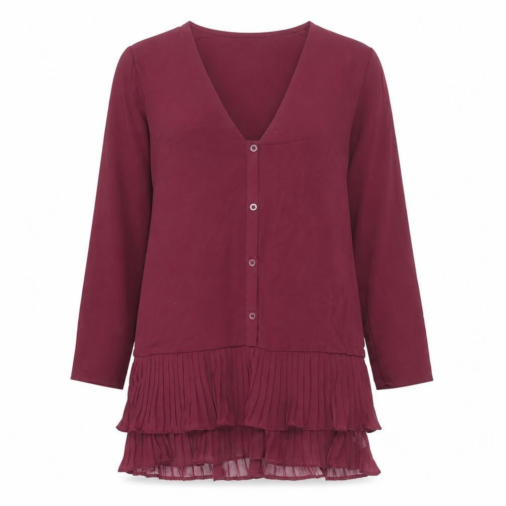 Missguided Womens Purple Polyester A-Line Size 8 V-Neck Button