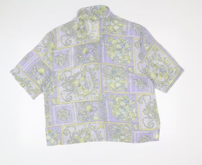 Hardob Womens Multicoloured Geometric Polyester Basic Blouse Size 16 V-Neck