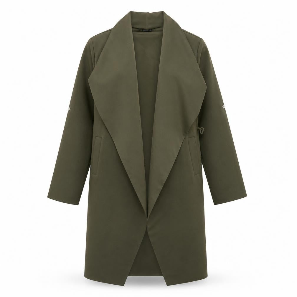 Body + Flirt Womens Green Overcoat Coat Size M