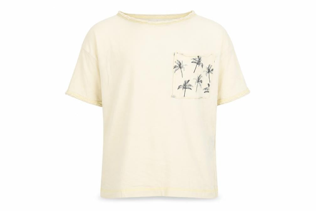 Zara Boys Ivory Cotton Basic T-Shirt Size 2XL Round Neck Pullover