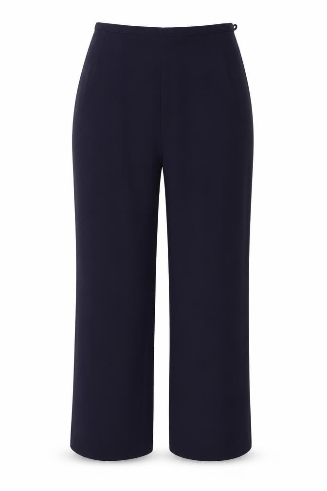 BHS Womens Blue Polyester Trousers Size 14 Regular Zip