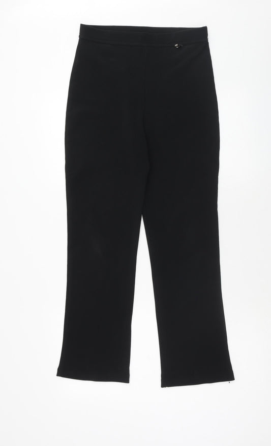 Dorothy Perkins Womens Black Polyester Trousers Size 10 Regular