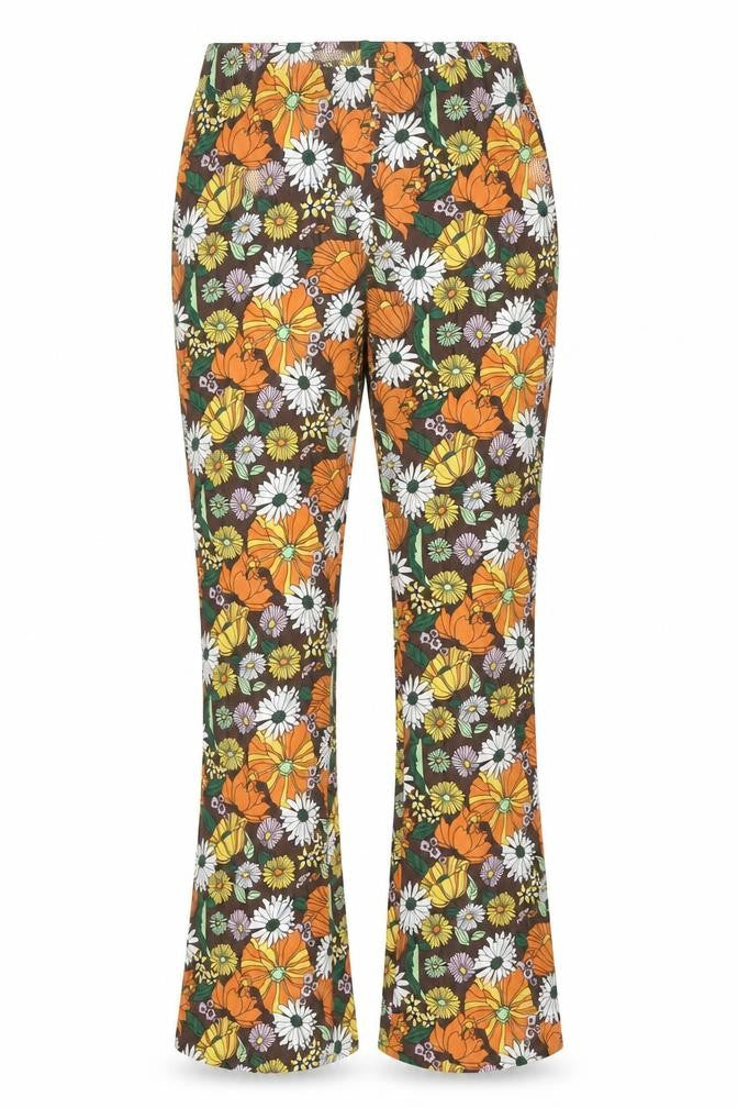 Only Womens Multicoloured Floral Cotton Trousers Size S Regular