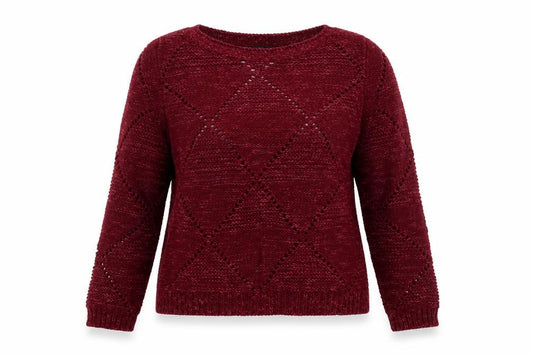 George Womens Red Round Neck Acrylic Pullover Jumper Size 10