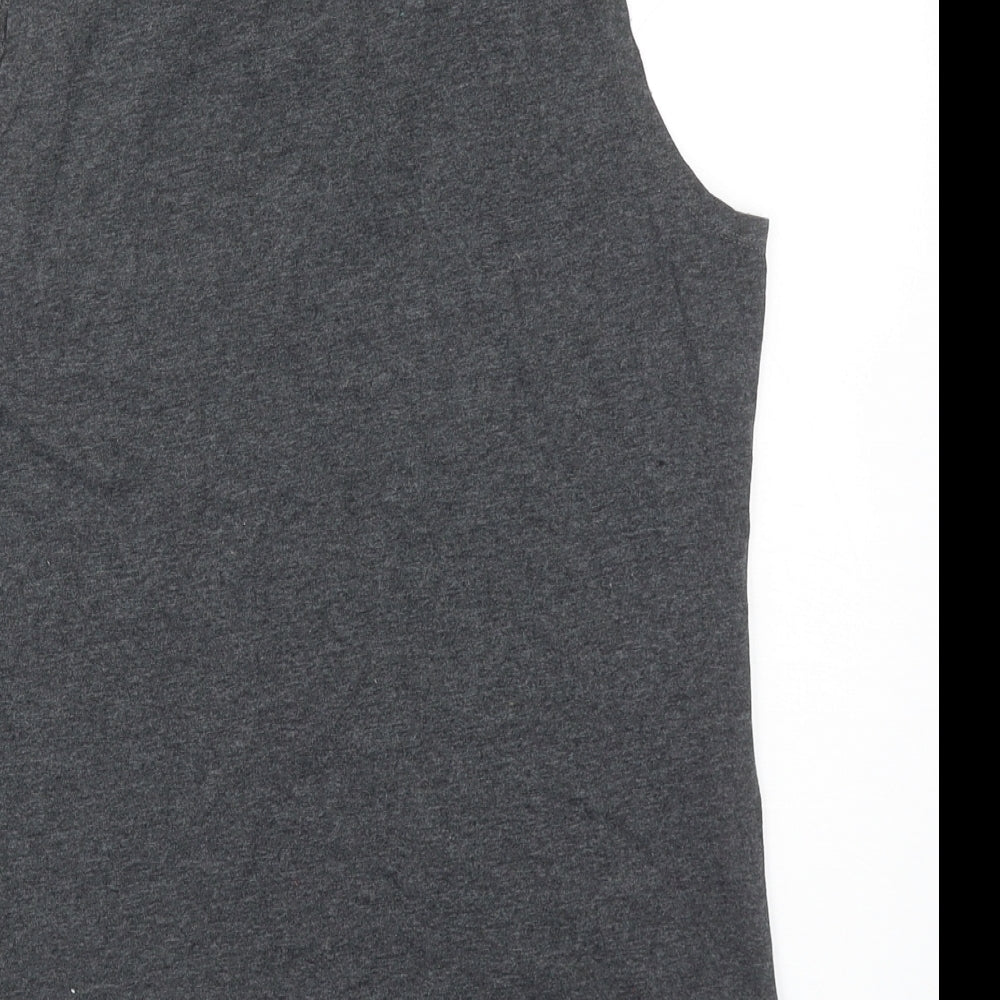 Atmosphere Womens Grey Cotton Basic Tank Size 10 Round Neck - Hakuna Matata