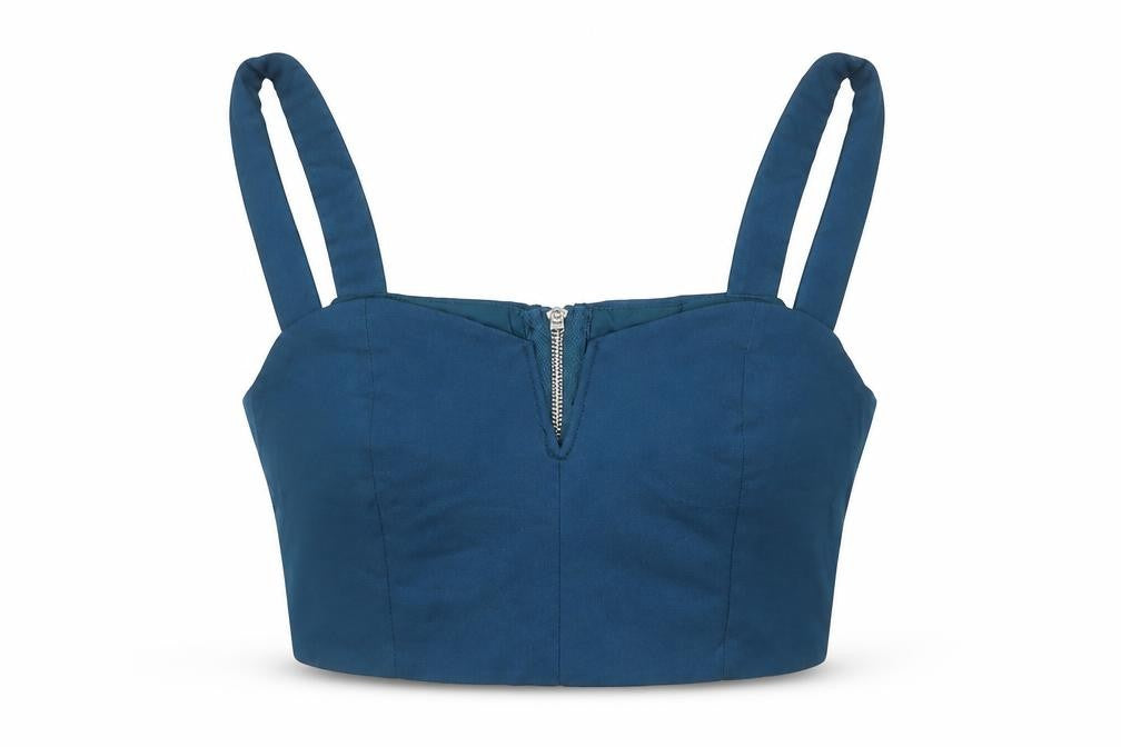 Cider Womens Blue Polyester Cropped Tank Size XS Sweetheart