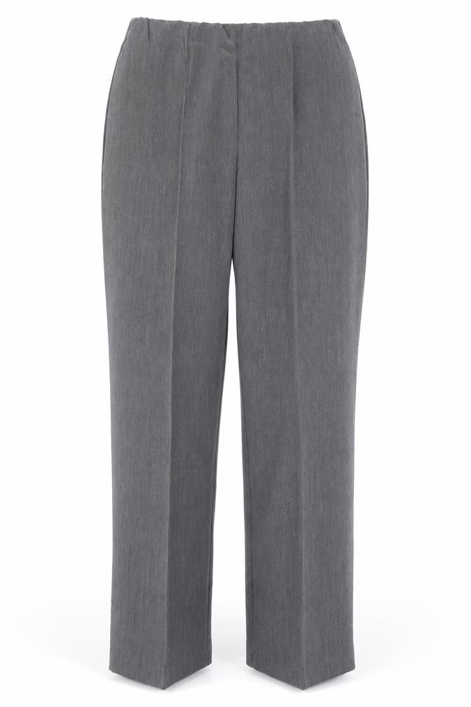 Classic Womens Grey Polyester Dress Pants Trousers Size 12 Regular
