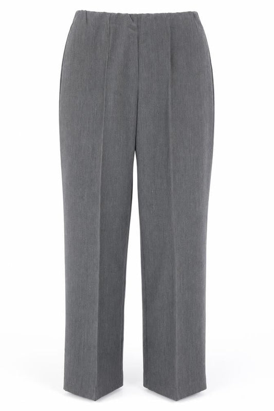 Classic Womens Grey Polyester Dress Pants Trousers Size 12 Regular