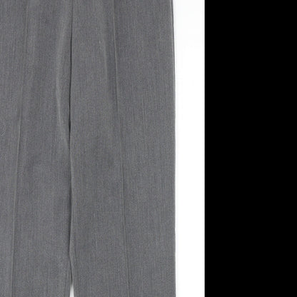 Classics Womens Grey Polyester Dress Pants Trousers Size 12 Regular