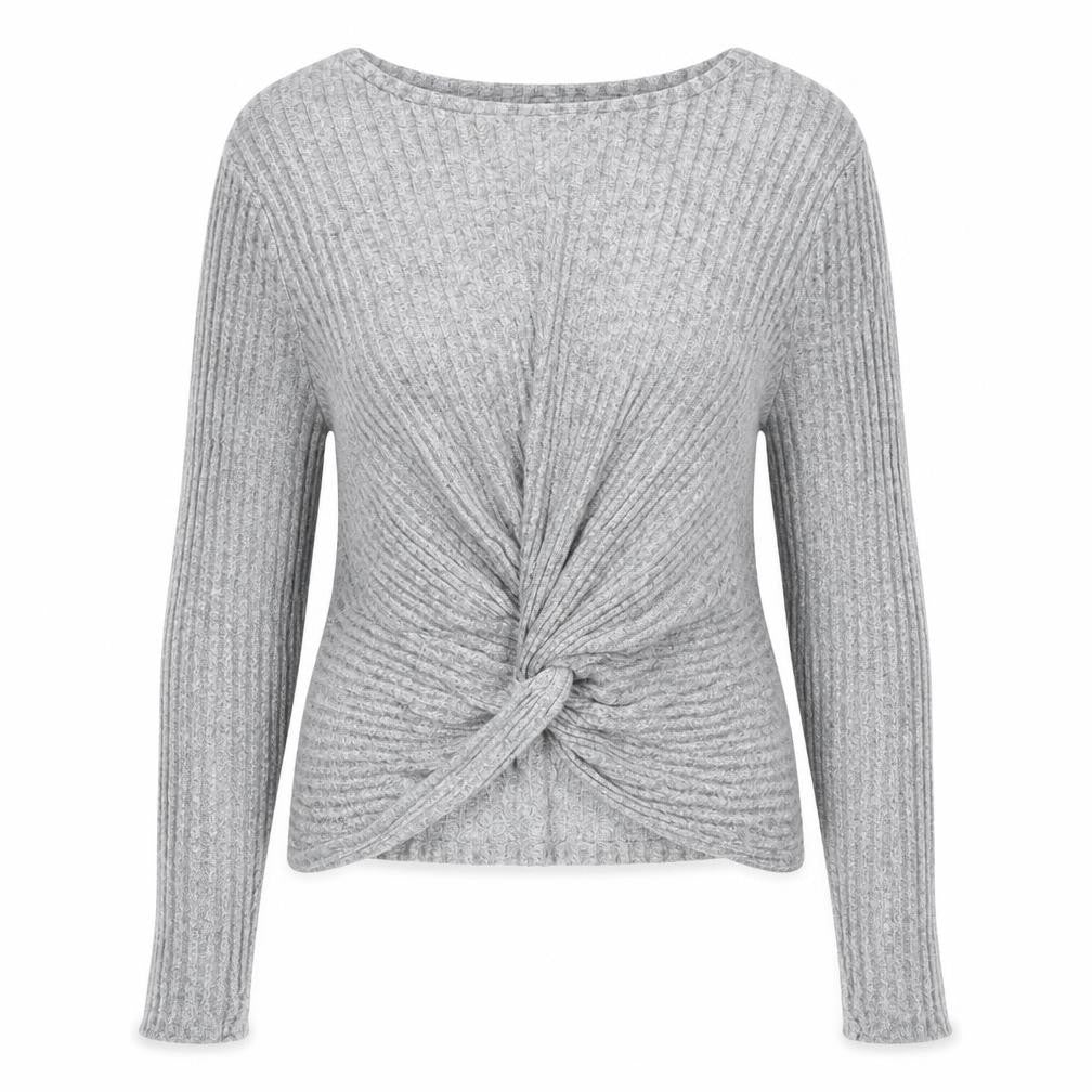 New Look Womens Grey Round Neck Viscose Pullover Jumper Size 8
