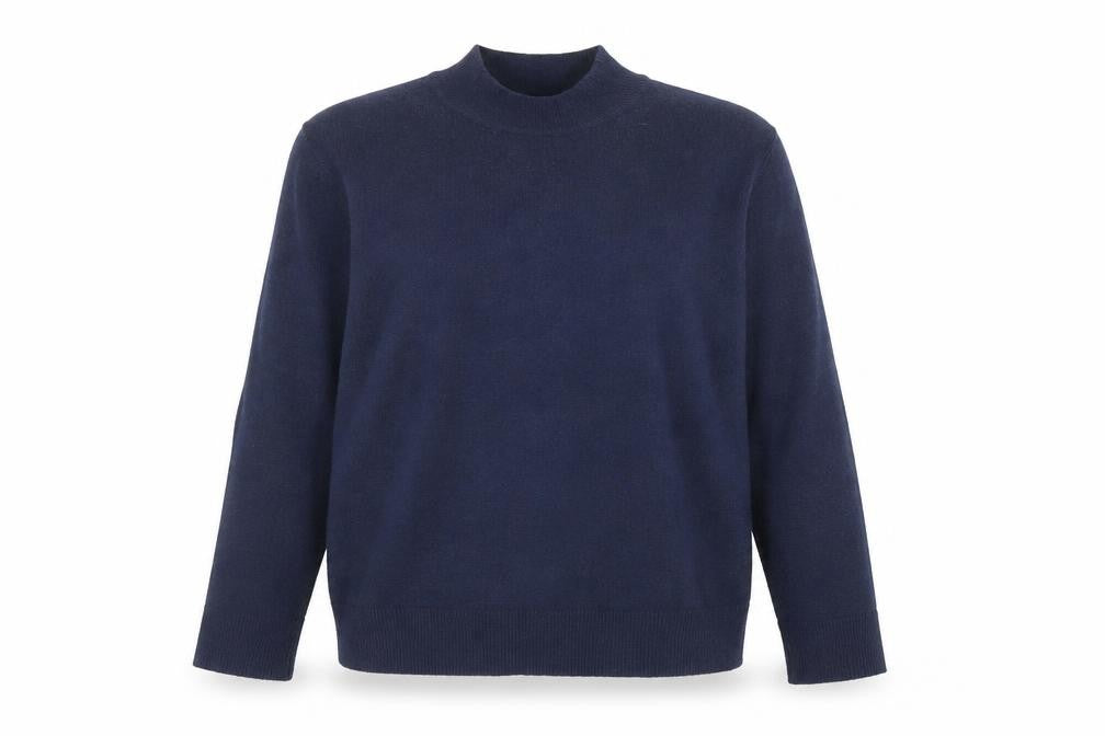 Atmosphere Womens Blue Roll Neck Viscose Pullover Jumper Size 12