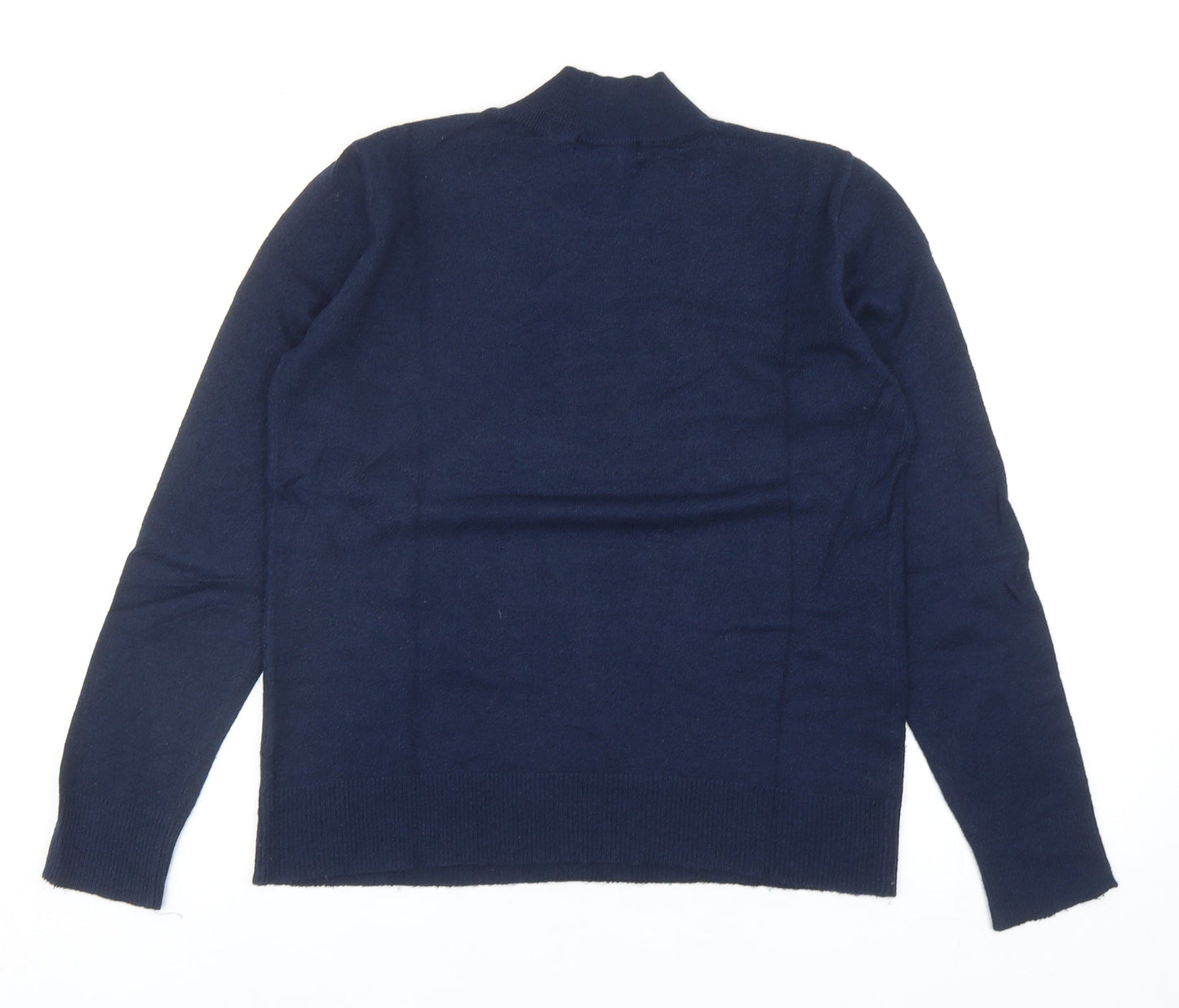 Atmosphere Womens Blue Roll Neck Viscose Pullover Jumper Size 12