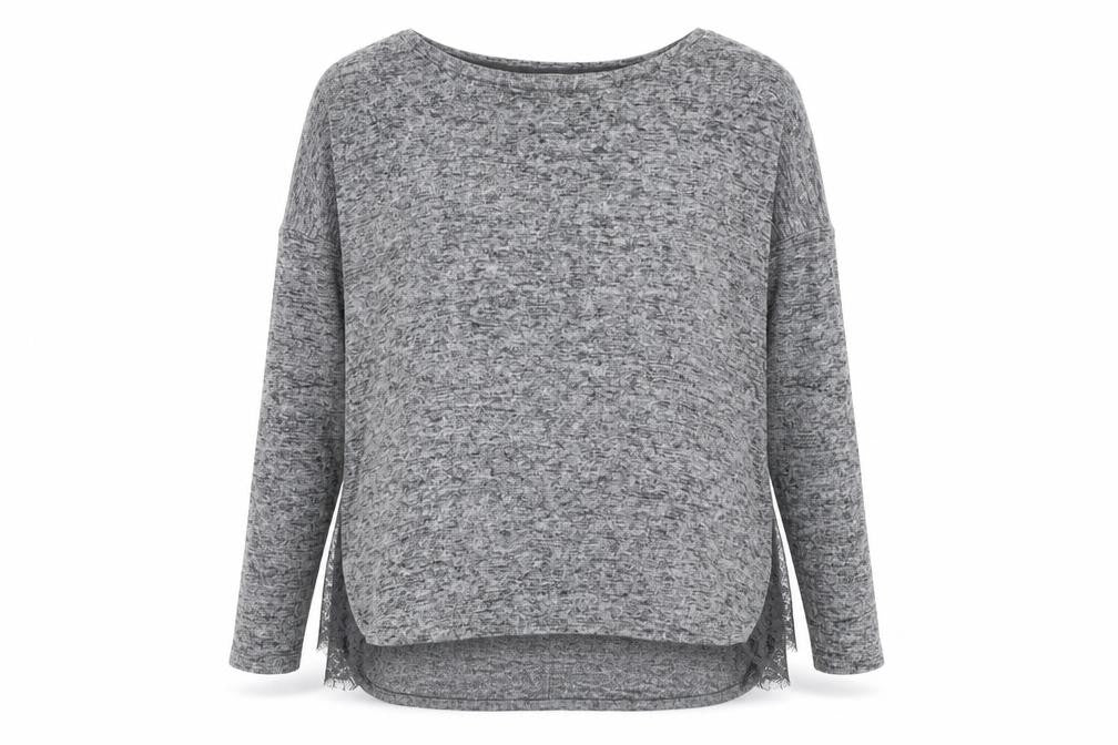 NEXT Womens Grey Round Neck Viscose Pullover Jumper Size 12