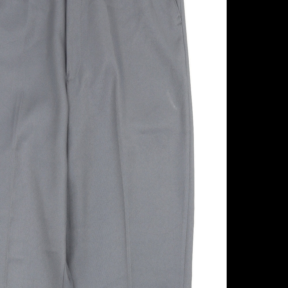 Chums Mens Grey Polyester Dress Pants Trousers Size 40 in Regular Zip