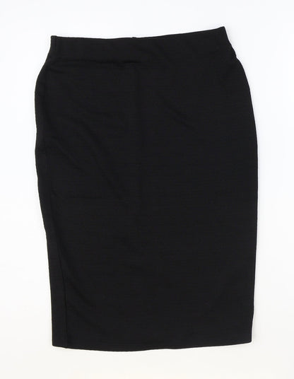 New Look Womens Black Polyester Straight & Pencil Skirt Size 10