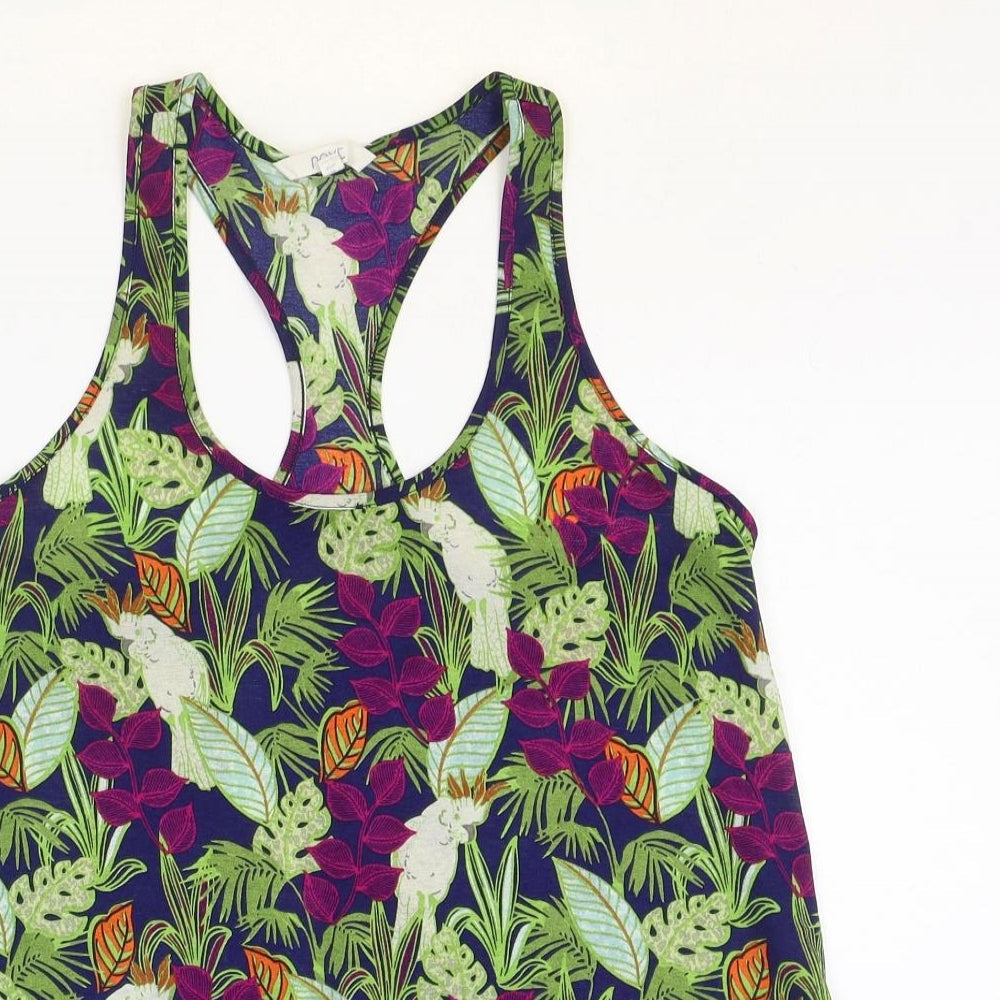 NEXT Womens Multicoloured Geometric Polyester Basic Tank Size 8 Round Neck