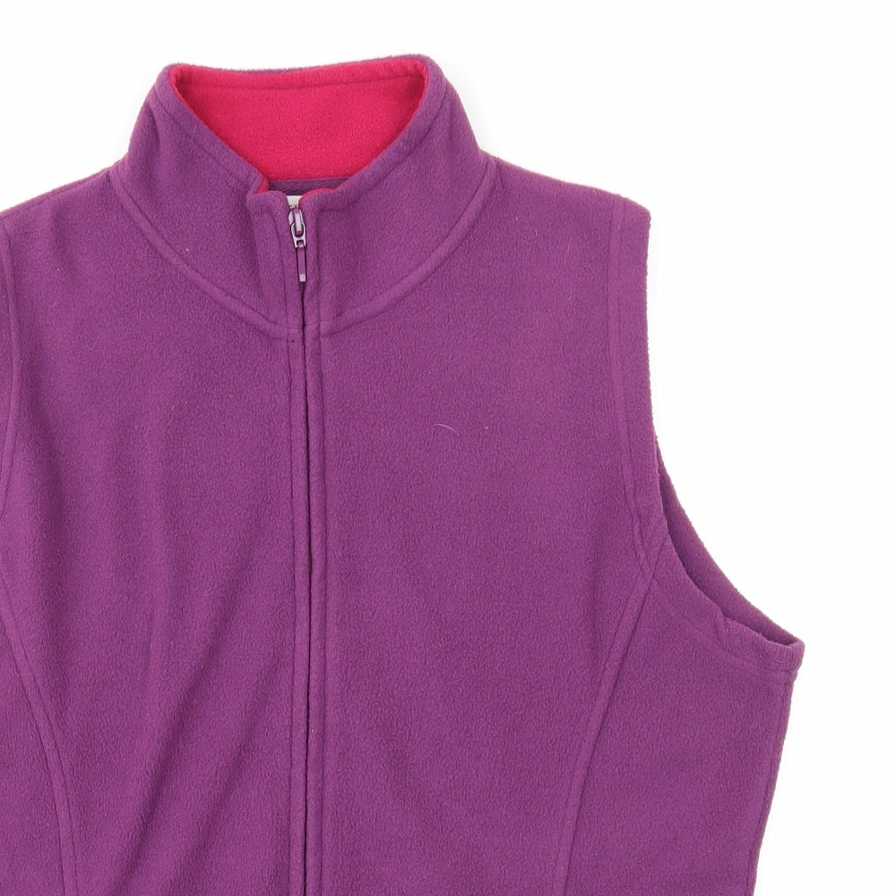 EWM Womens Purple Gilet Jacket Size 14 Zip