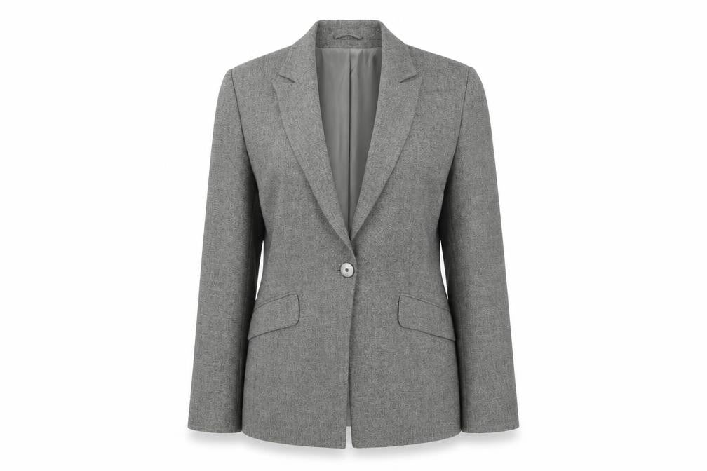Richards Womens Grey Polyester Jacket Blazer Size 12