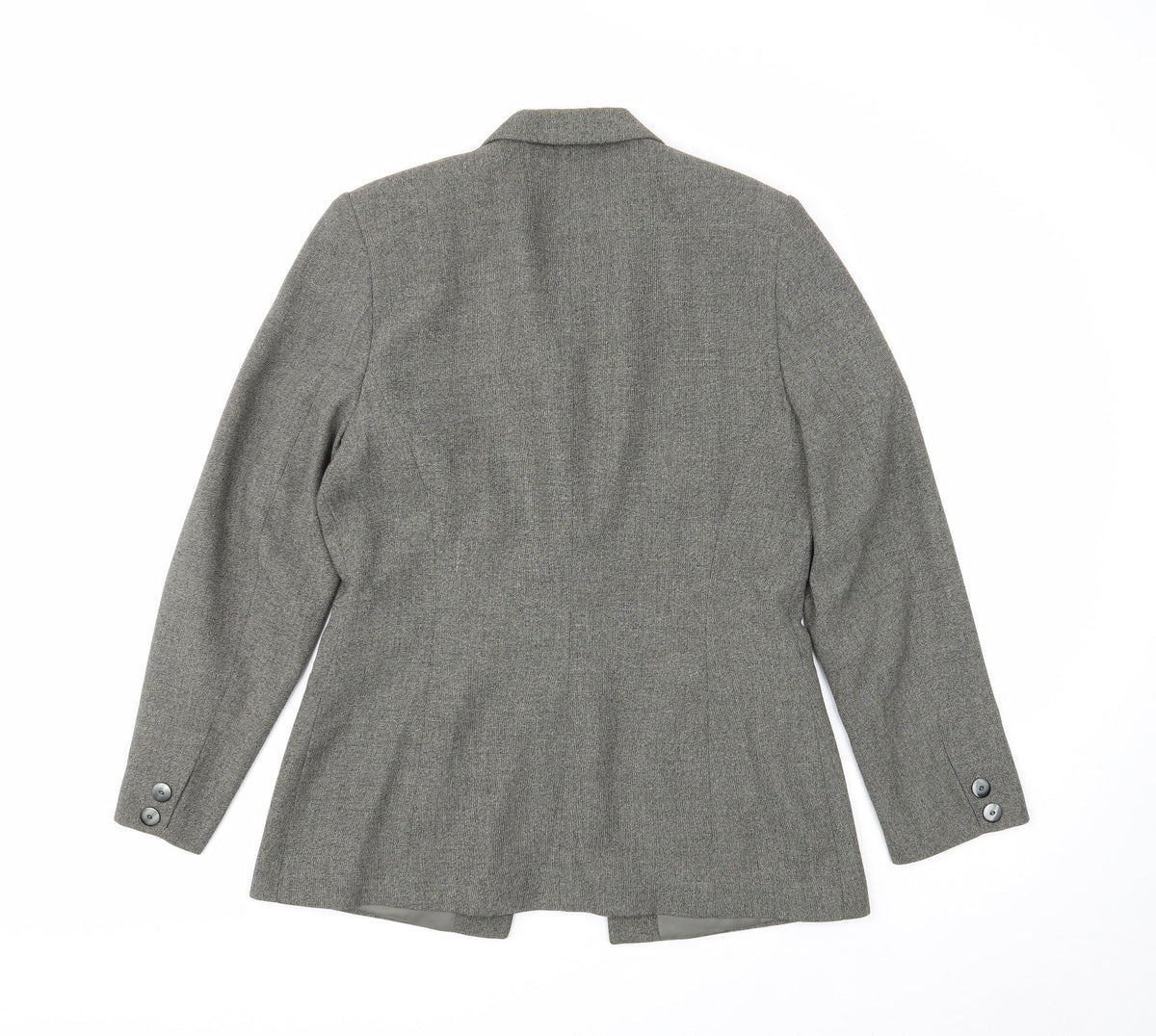 Richards Womens Grey Polyester Jacket Blazer Size 12