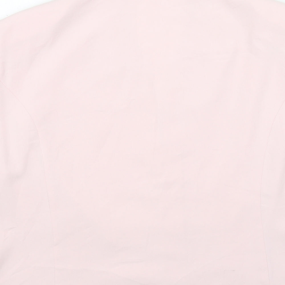 CC Womens Pink Polyester Cropped T-Shirt Size 18 V-Neck
