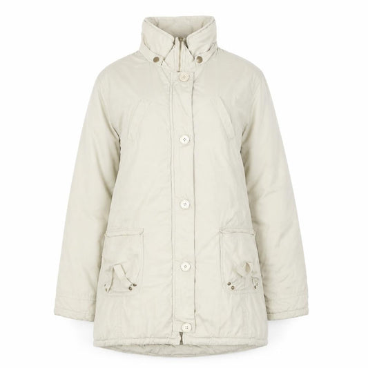Next Womens Beige Overcoat Coat Size 12 Zip