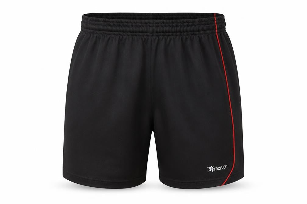 Precision Boys Black Polyurethane Sweat Shorts Size L Regular Drawstring