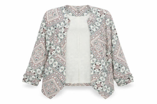 New Look Womens Multicoloured Geometric Jacket Size 10