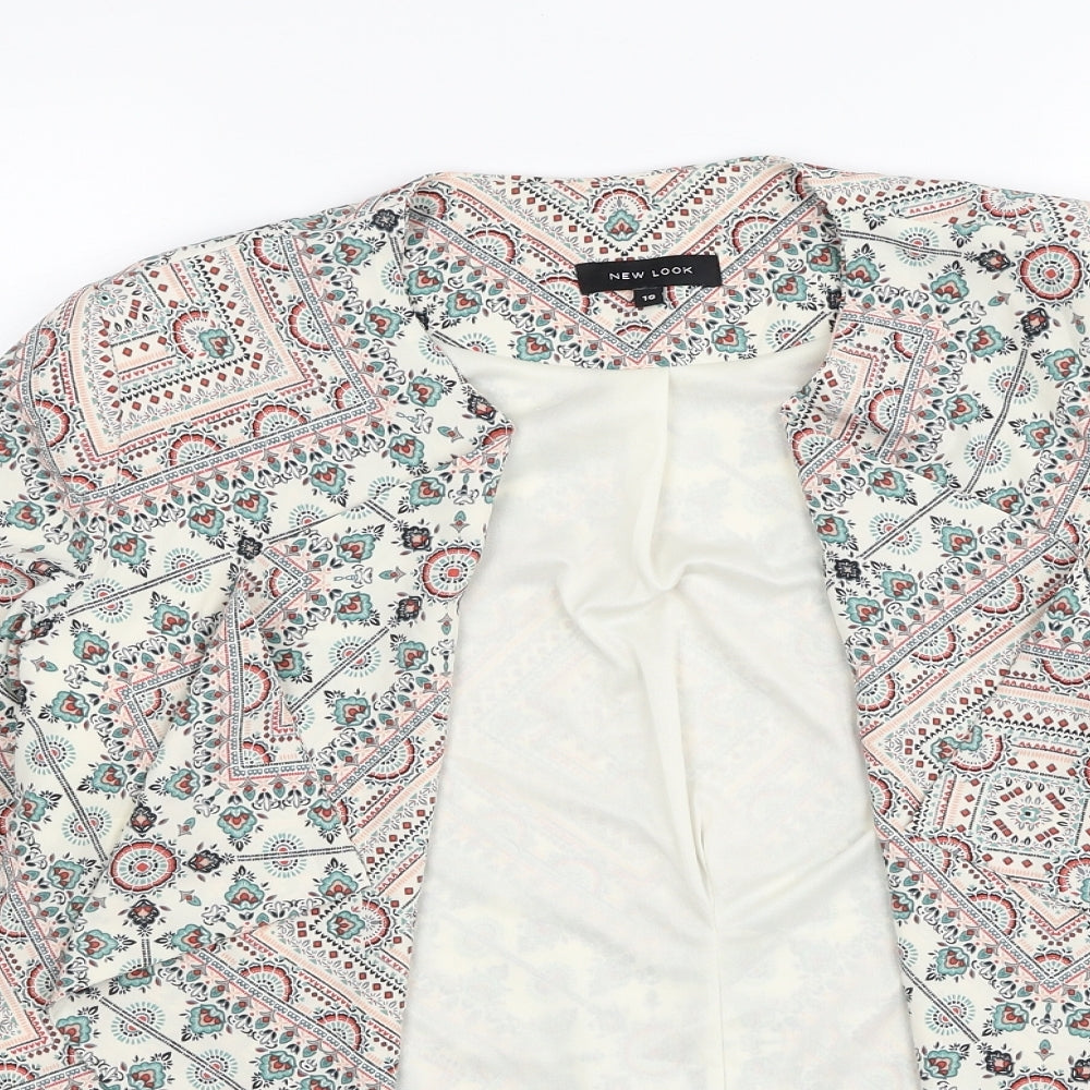 New Look Womens Multicoloured Geometric Jacket Size 10