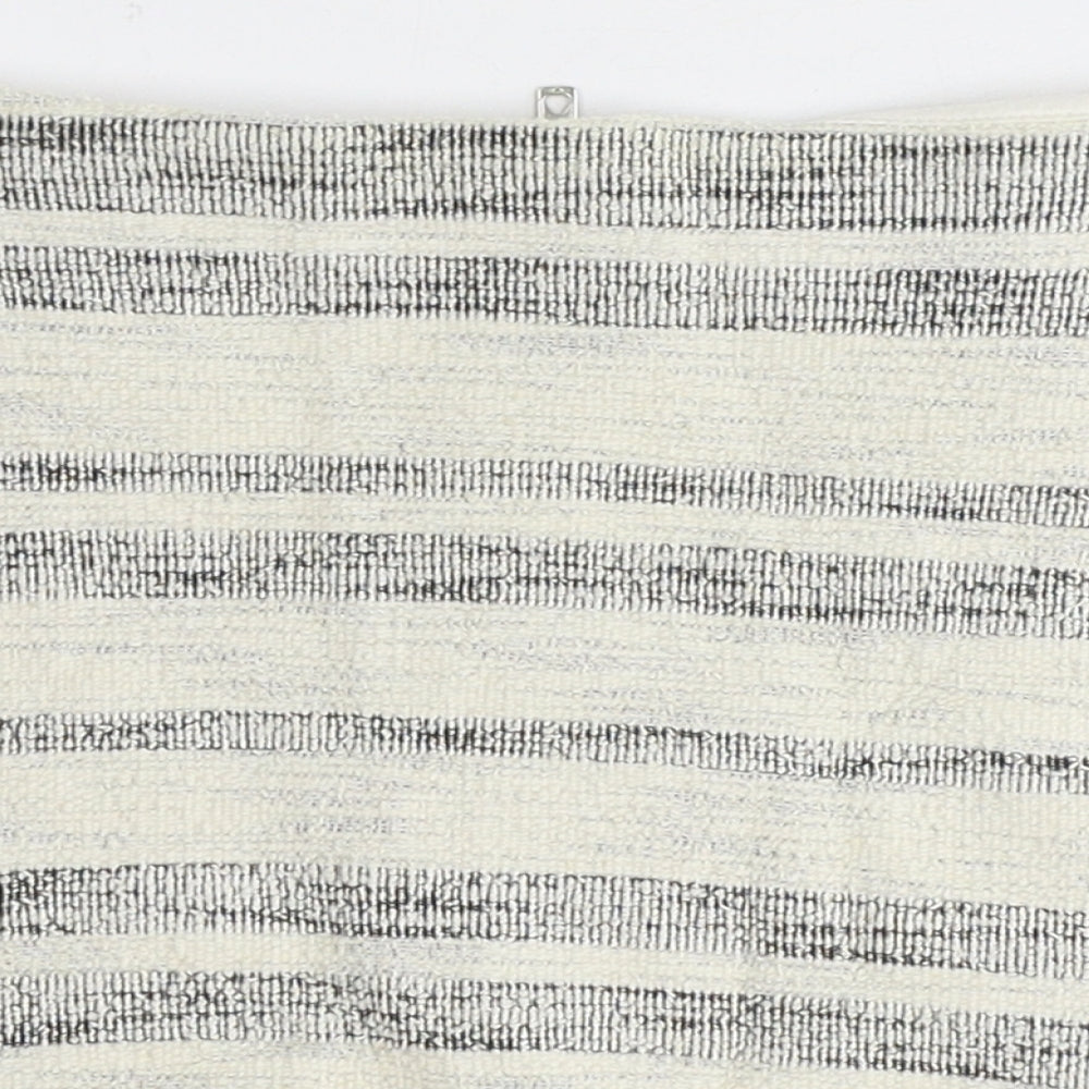 Topshop Womens Ivory Striped Cotton Mini Skirt Size 6 Zip