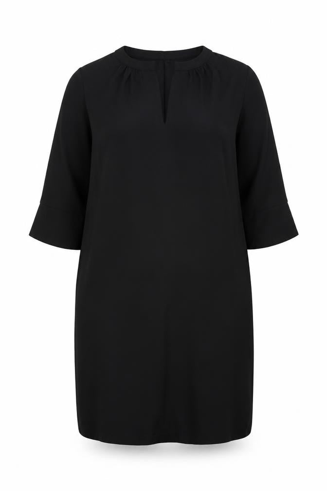 Marks & Spencer Womens Black Polyester Sheath Size 14 V-Neck Pullover