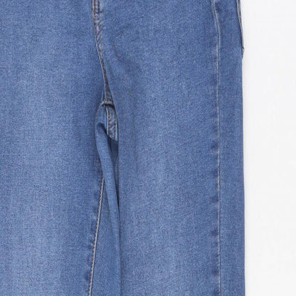 Denim & Co. Womens Blue Polyester Skinny Jeans Size 8 Regular Zip