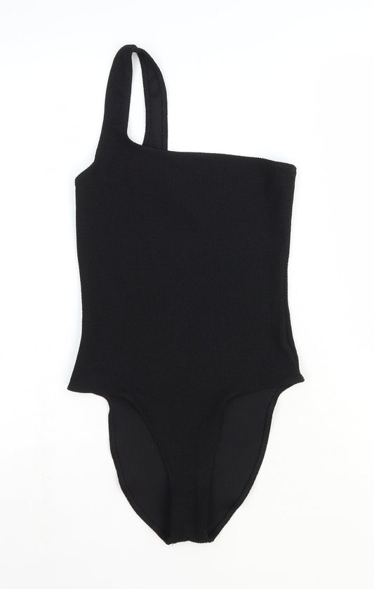 ASOS Womens Black Polyester Bodysuit One-Piece One Size Pullover