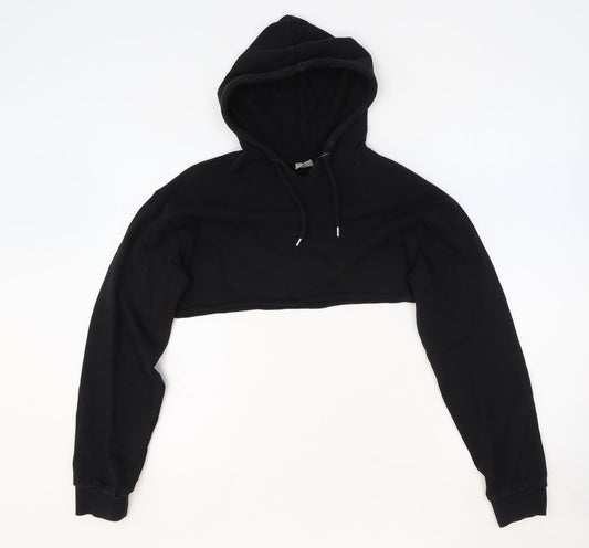 ASOS Womens Black Polyester Pullover Sweatshirt Size 6 Pullover - Cropped