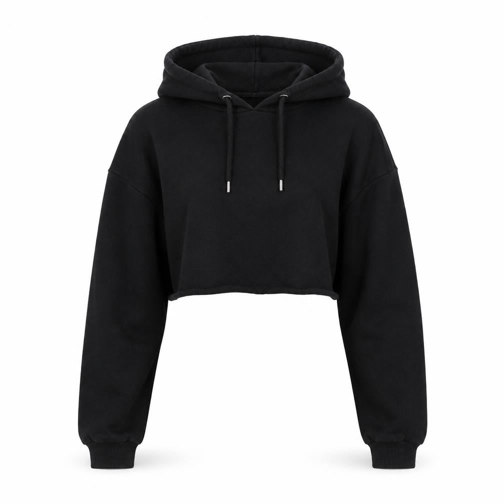 ASOS Womens Black Polyester Pullover Sweatshirt Size 6 Pullover - Cropped