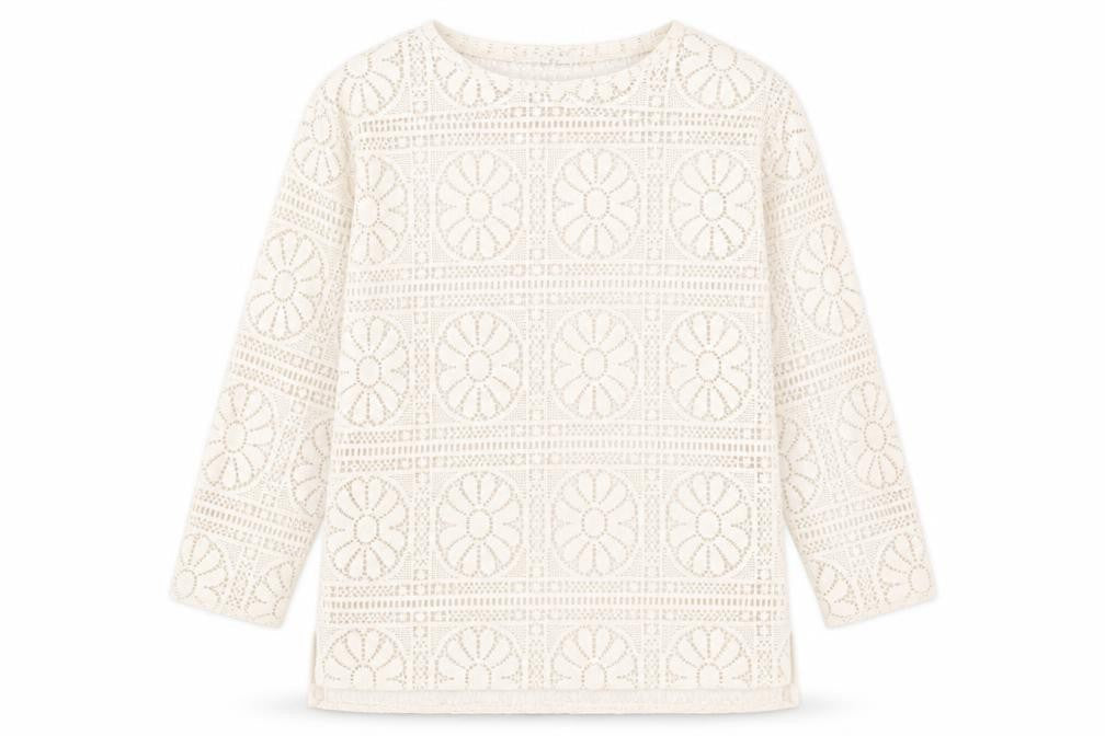 NEXT Womens Beige Geometric Polyester Basic T-Shirt Size 10 Round Neck