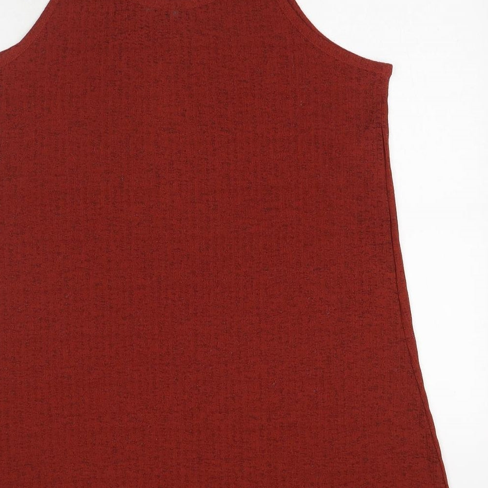 Primark Womens Orange Polyester Tank Dress Size XL Round Neck Pullover