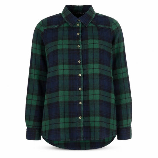 Dorothy Perkins Womens Green Plaid Cotton Basic Button-Up Size 8 Collared