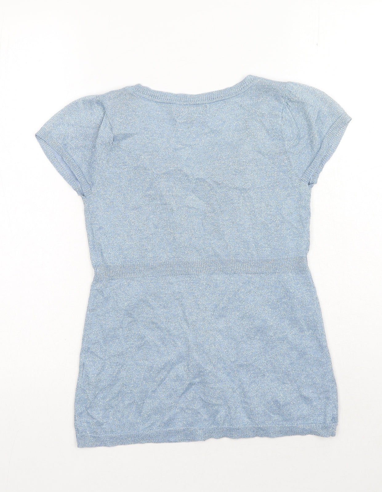 River Island Womens Blue V-Neck Viscose Cardigan Jumper Size 8