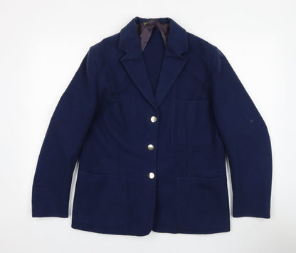 Graham Gardner Mens Blue Polyester Jacket Blazer Size 40