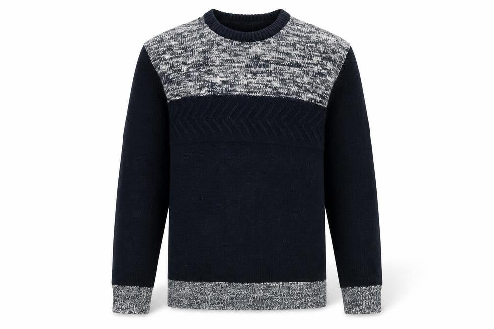 Cedarwood State Mens Black Round Neck Acrylic Pullover Jumper Size XS