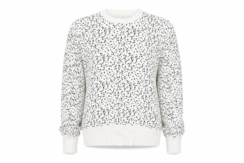NEXT Womens White Scoop Neck Geometric Polyester Pullover Jumper Size 10