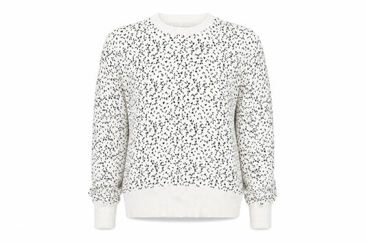 Next Womens White Scoop Neck Geometric Polyester Pullover Jumper Size 10