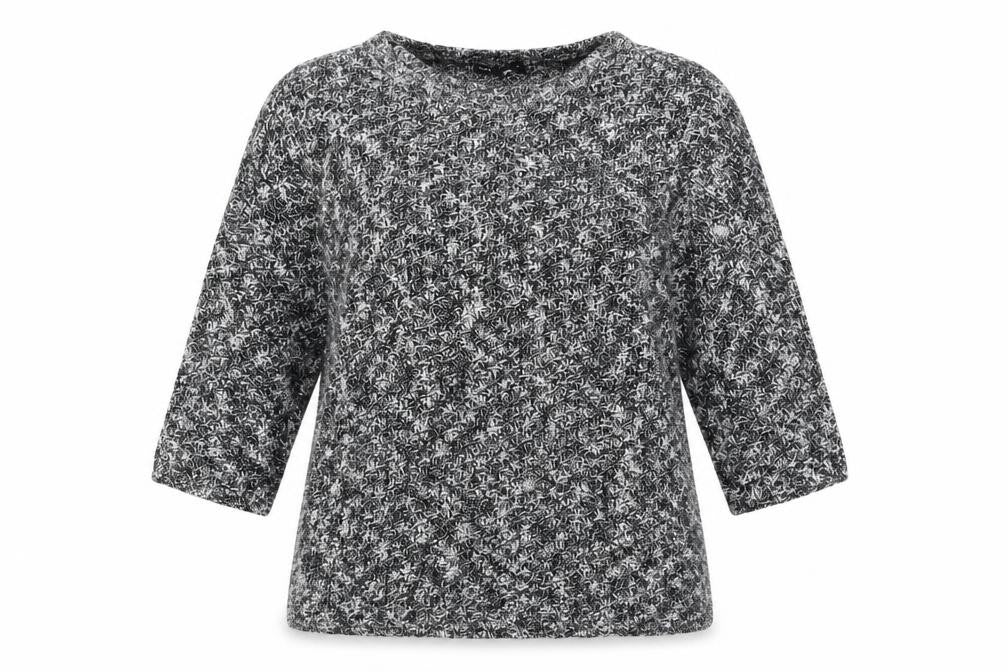 Oodji Womens Black Scoop Neck Acrylic Pullover Jumper Size M