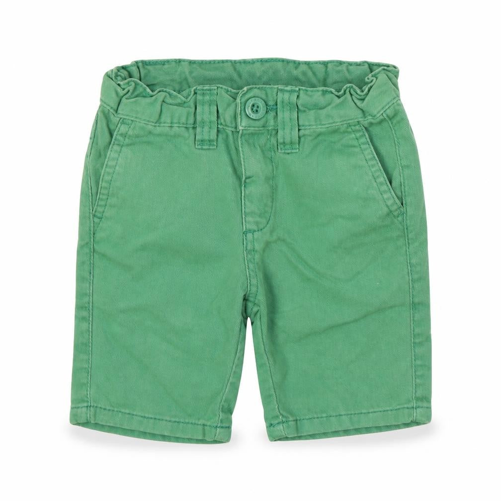 Denim & Co. Boys Green Cotton Cropped Jeans Size 12-18 Months Zip