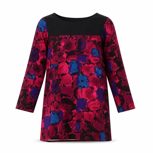 Braintree Womens Pink Geometric Cotton Shift Size M Round Neck Pullover