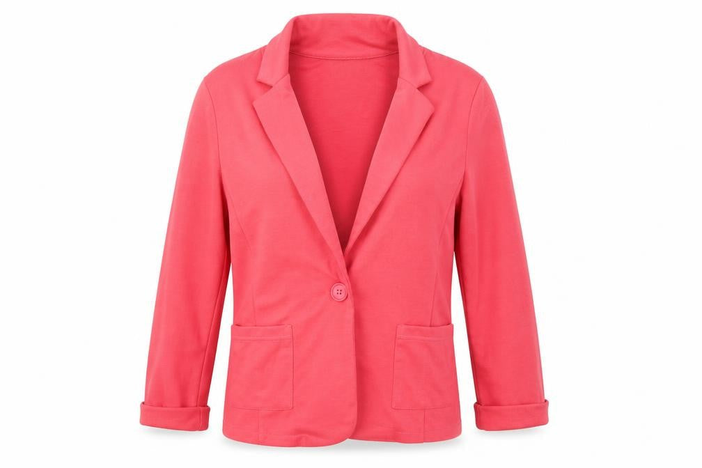 New Look Womens Pink Polyester Jacket Blazer Size 10
