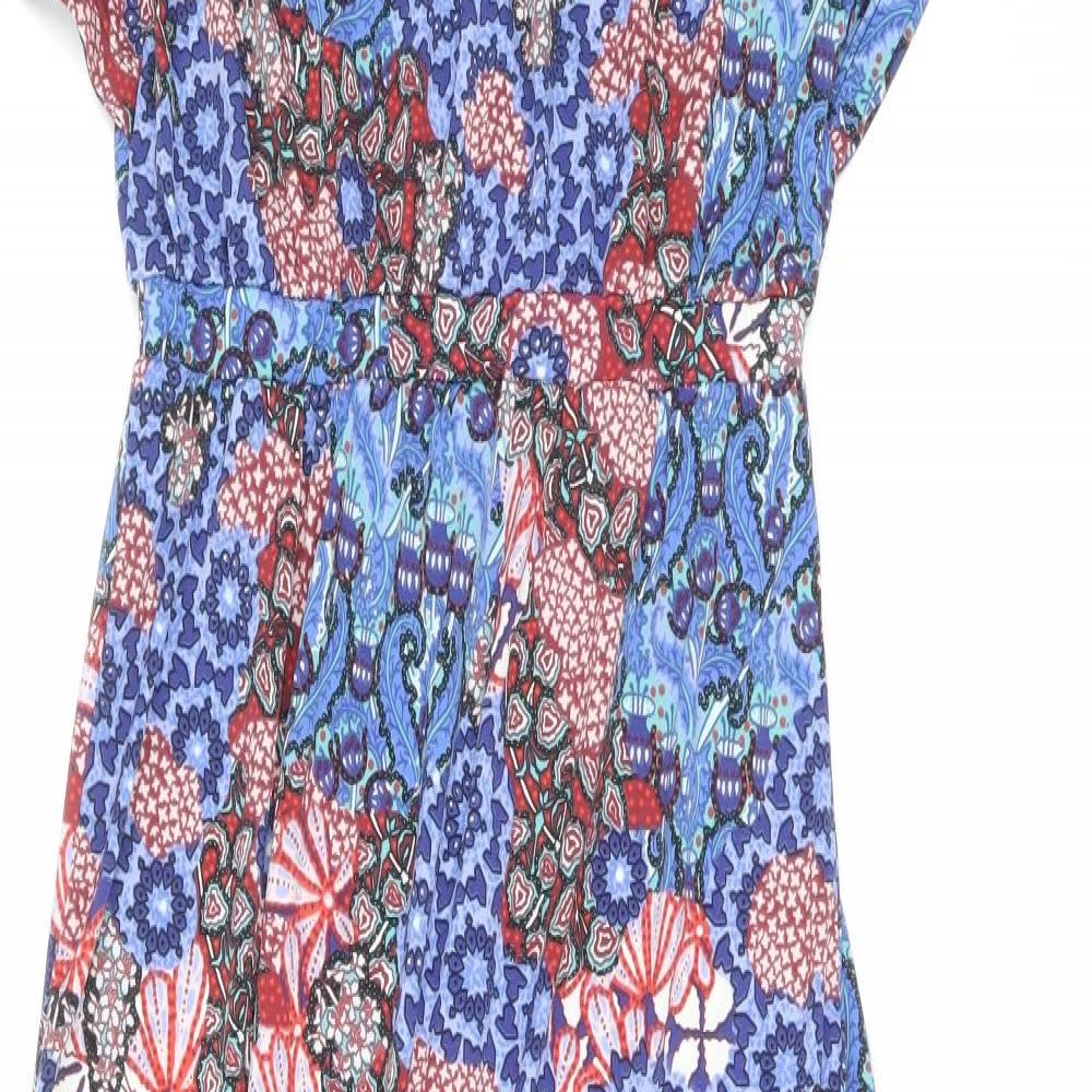 South Womens Multicoloured Paisley Polyester Maxi Size 8 Boat Neck Pullover