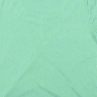 Preworn Womens Green Polyester Basic T-Shirt Size M Square Neck