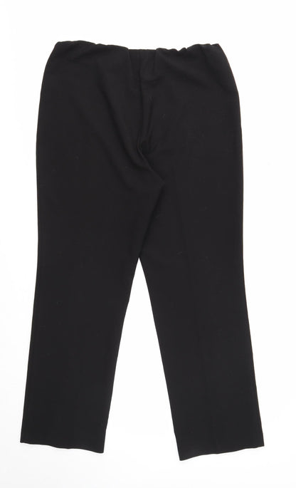 Bonmarché Womens Black Polyester Trousers Size 14 Regular